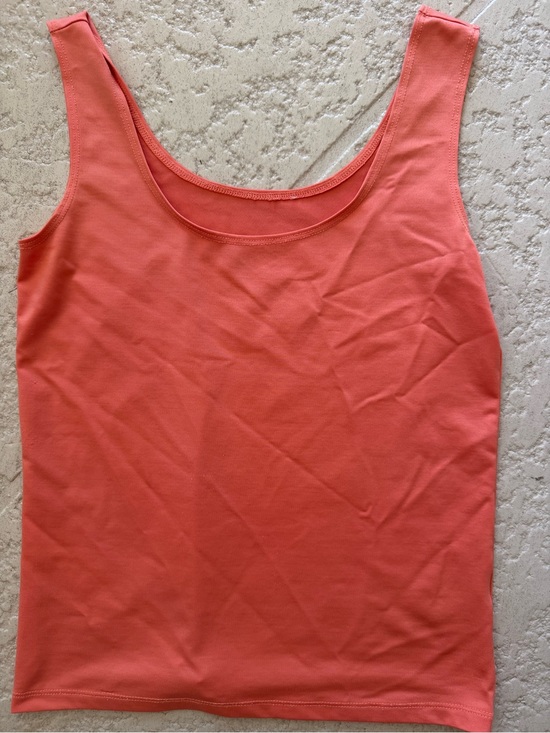 Chico's Tops - Chico's Coral-Orange Scoop Neck Tank